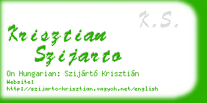 krisztian szijarto business card